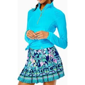 LILLY PULITZER Luxletic Loren Skort In High Tide Navy Size Large